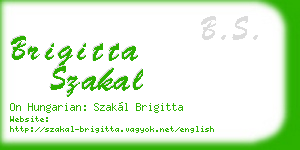brigitta szakal business card